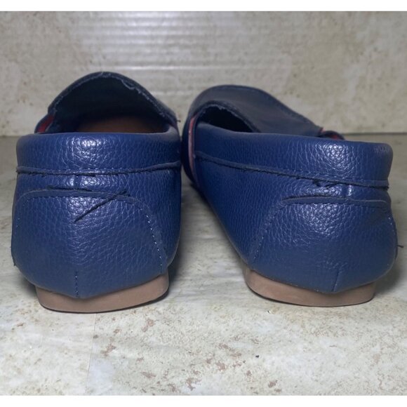 Nautica Navy Blue Faux Leather Driving Moccasins Walburton Style Size 9 - Picture 3 of 8